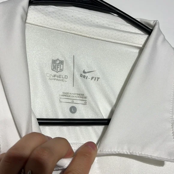 Nike White Baltimore Ravens Dri-Fit Polo Size L - Picture 5 of 10